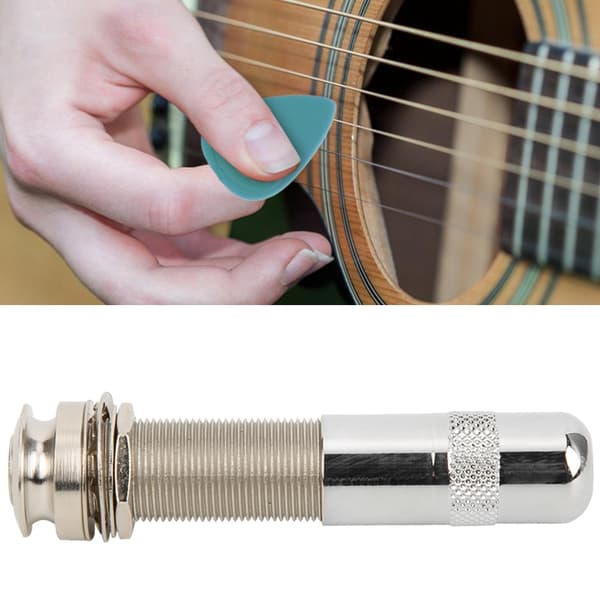 Guitar End Pin Endpin 1/4in Gevind Cylinder til Guitar Rem Lukning Stik og Bas Tilbehør