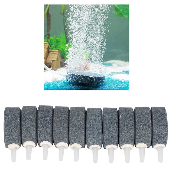 10 stk. Akvarium Luftboble Sten Belufter Dam Pumpe Disk Akvarium Pumpe Hydroponisk Iltplade