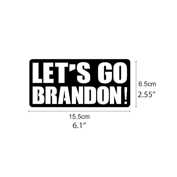 Let's Go Brandon -tarrat, auton puskuritarra, hauska tarra rullalautaan, kannettavaan tietokoneeseen, suojakypärään