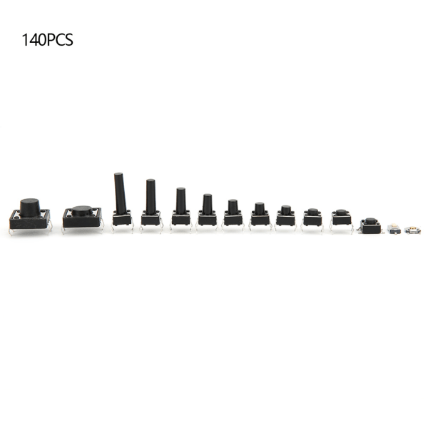 140 STK 14 Verdi Taktil Mikrotrykkknappbryter SMD DIP Taktbryter