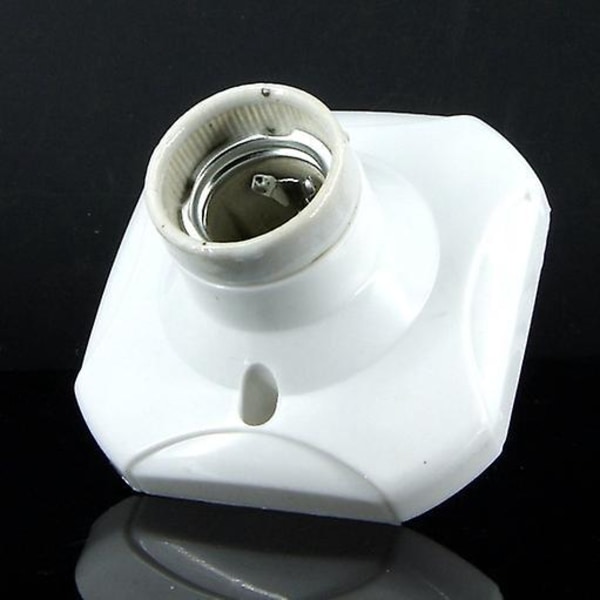 E27 Skrue Pærefatning, E27 Lampeholder Base, Edison Skrue E27 Vægfæste, Ac 220-250v, Loftlampe Armatur, Hvid, 4stk