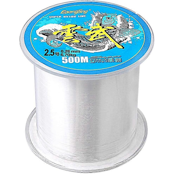 547 Yards Klar Fiskeline, Monofilament Fiskesnor Usynlig Nylon Fiskesnor til Hængende Dekoration Ballon Guirlande