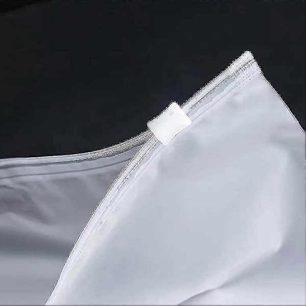 Frostade Plast Zip-lock Klädpåsar - 100st - Utrymmesbesparande Förvaring - Klädpåsar 20x30cm
