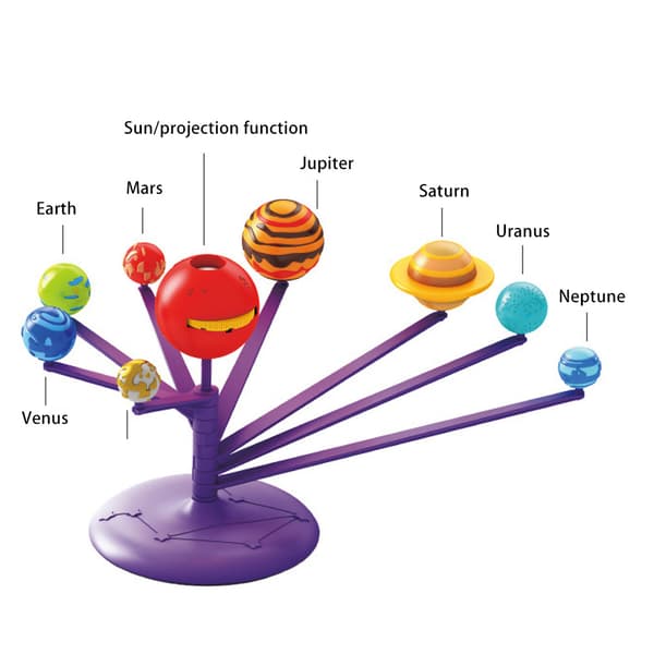Planetarium Solcellesystem DIY Vitenskapssett Planetmodell STEM Leker Gave til Barn Tenåringer
