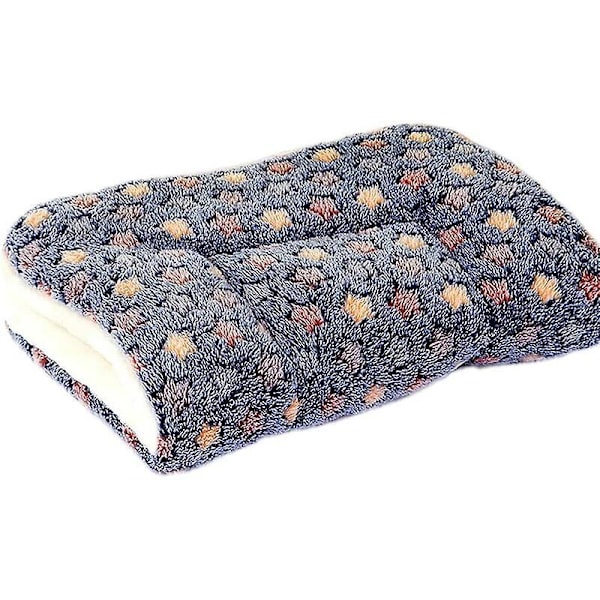 Bløde Katte Hunde Tæpper Hvalpe Puder Vaskbar Måtte Lille Medium Stor 32*25cm (S, Mørkeblå)