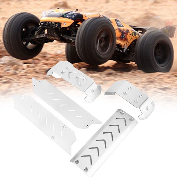 5 kpl ruostumattomasta teräksestä valmistetun alustan suojalevyn suojalevy sopii TRAXXAS X-MAXX 1/10 RC -autoon