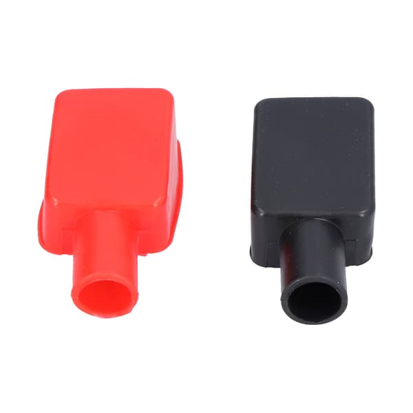 2 stk. batteripoldeksler Gummi Positive Negative Stolpe Stud Isolerende Beskyttelseshette Universal