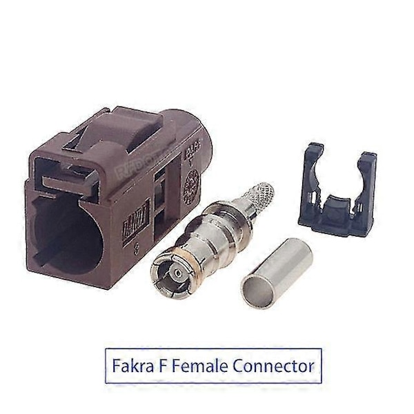 Fakra A B C D E F G H I K Z Hun Crimp Connector Bilradio Fm Gps Antenne Fakra Adapter Til Rg316 Rg174 Pigtail Kabel Fakra F Hun