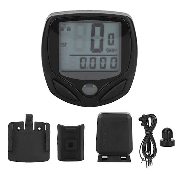 Engelsk type LCD digitalt display bjergcykel cykel speedometer cykelcomputer cykeltilbehør