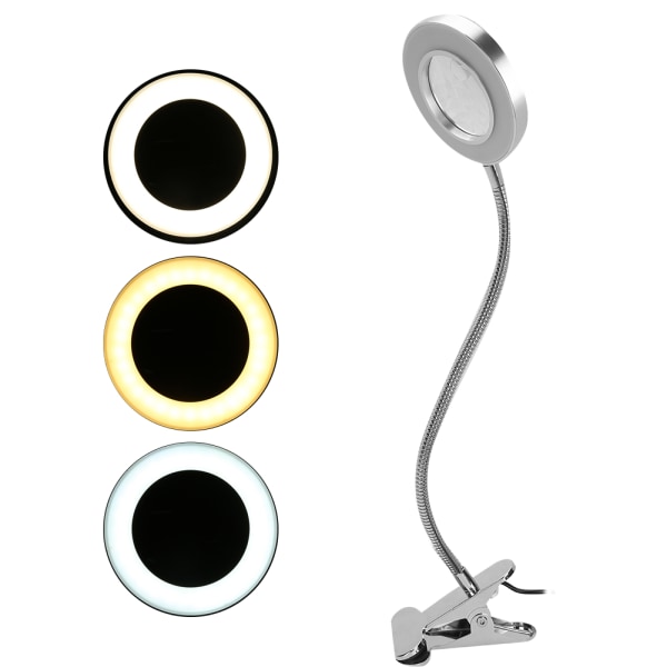 USB Universal slangklämma Lampa Justerbar Läsning EyeProtection Light Tattoo Beauty Lamp (Magnifier Type)