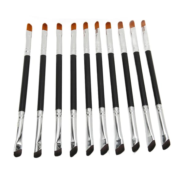10 stk. segl-eyelinerbørste dobbeltendet segl-eyeliner detaljebørste til makeupkosmetik