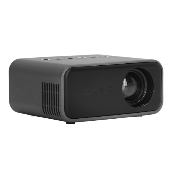 Miniprojektor Bærbar Mini Hjemmefilmprojektor HD LED Mikro Mobiltelefon Sammeskjermprojektor for bærbar PC TV Telefon Nettbrett Svart EU-plugg 100-240V