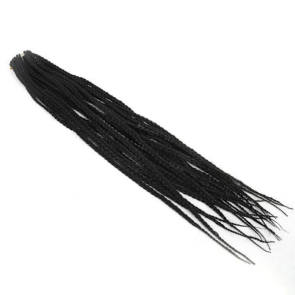 Twist Braid Hair Sort høytemperatur syntetisk hårforlengelse Heklet flettehår