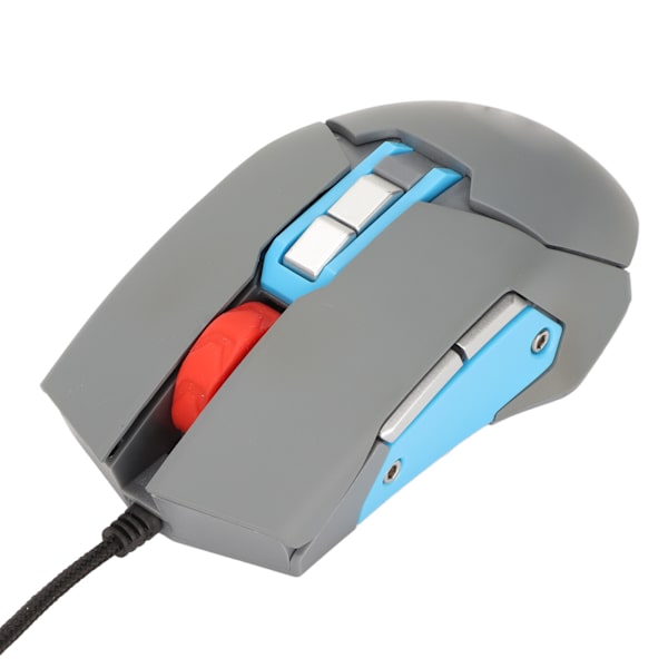 Stemmemus Makroprogrammering Indbygget mikrofon Højttaler Farvebaggrundslys 3 niveauer DPI Office Gaming Mouse