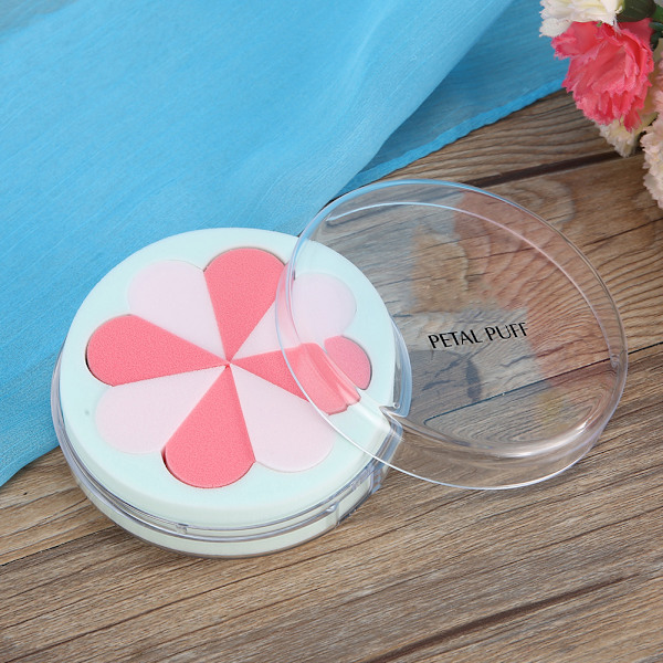 ZOREYA Dry Wet Dual Use Facial Powder Puff Meikkisieni Kosmeettinen Tarvike8kpl Terälehtiä
