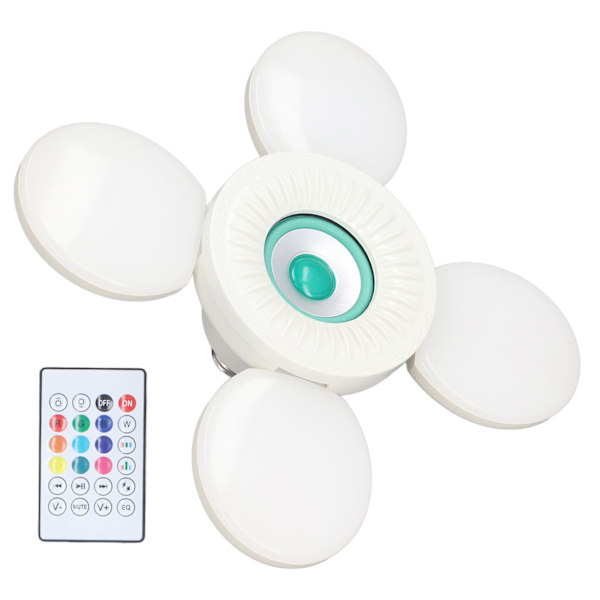Deformerbar lampa RGB-färg Ljus Justerbar vinkel Fällbar design Fjärrkontroll Högtalarljus 85‑265V