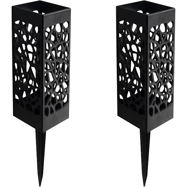 Kirkegårdsvase med pigger, 28cm minnedags gravdekorasjon, blomsterstativ i plast for kirkegård, gravstein blomsteremblem (2 stk)