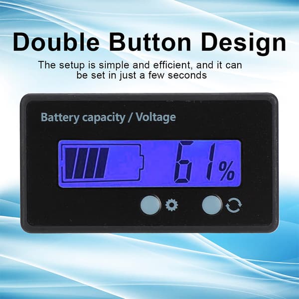 GY-6GS Batteriström LCD-display Voltmeter 12-84V med ljuslarmfunktion (blått ljus)