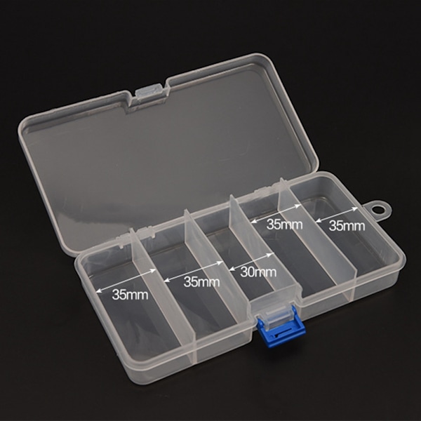 5 rum Fly Lure Box Fiskeri Grej Opbevaringsboks Ske Søm Bait Grej Etui