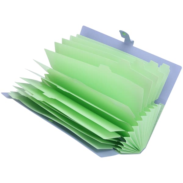 Mappeposer A4 MultiLayer Dokument Organizer Papir Opbevaring Informationslommer (Lilla)