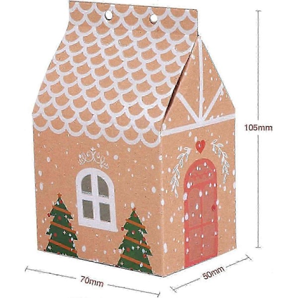 50-pack Julklappsaskar, Jul Kraftpapper Godisaskar