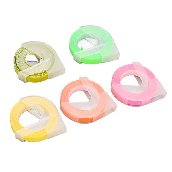 5 st 3D-präglingsetiketttejper Självhäftande präglingsetikettejp för 12813 12814 1610 1540 1535 1575 17266 5500A 5500B