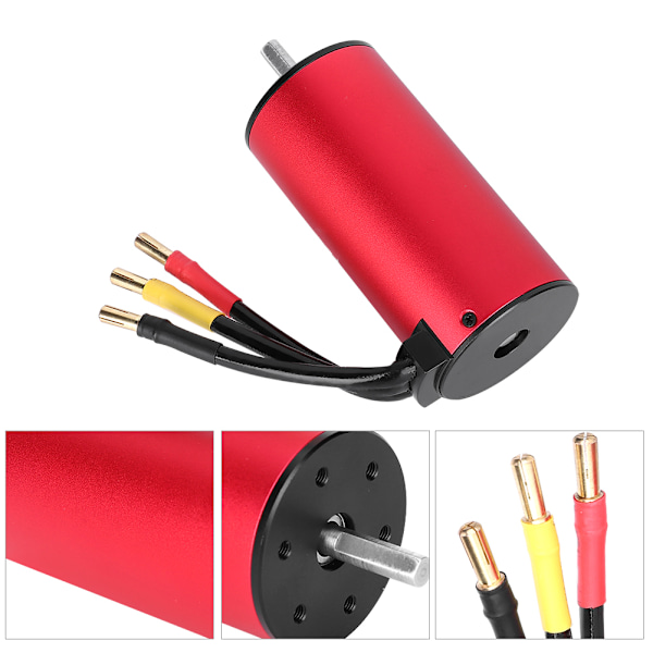 1100W 4-polig HH3674 borstlös motor för 1/10 1/8 RC-bilbåtar reservdelar 2650KV