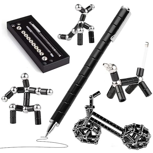 Magnetisk Fidget Leksak Penna Multifunktionell Deformerbar Skrivpenna Stressavlastning Present för Barn