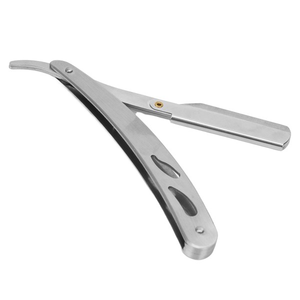 Old Fashioned Manual Shaver Blade Holder Stainless Steel Non Slip Barber Straight Edge Razor Holder