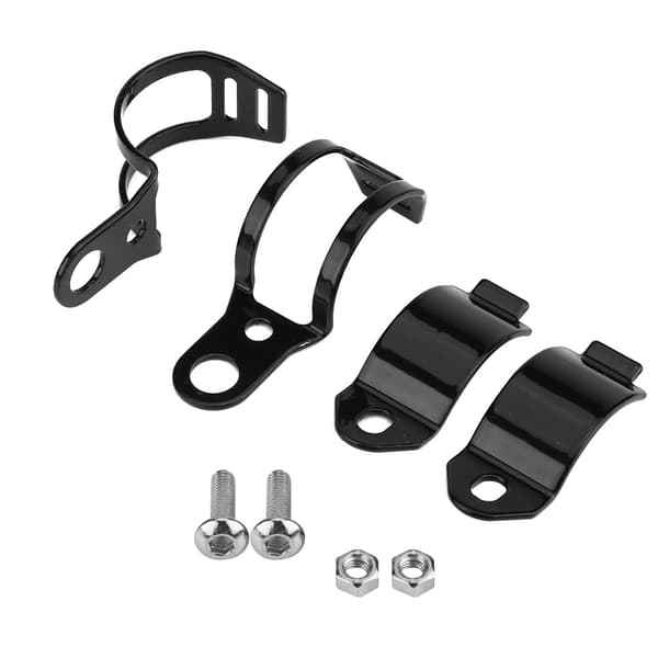 2st Motorcykel Blinkersfäste Passar 30-45mm Framgaffel Scooter (Svart)
