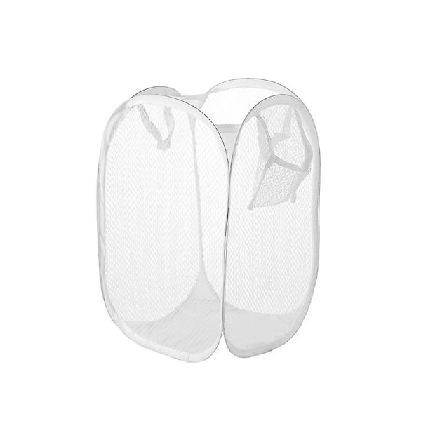 Hopfällbar Pop-up Tvättkorg 1 & 2-pack Nätkorg med Bärhandtag för Smutskläder