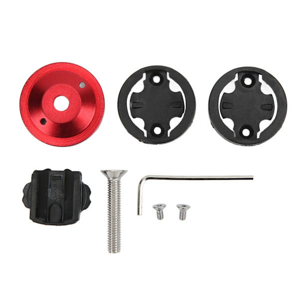 Cykelcomputerholder CNC Anode 28,6 mm forgaffeldiameter 304 rustfrit stål skruer cykelstam headset cover mount rød