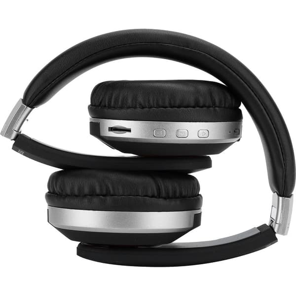 Sammenfoldeligt trådløst stereo circumaural Bluetooth-headset med mikrofon, ideelt til gaming (sølv)