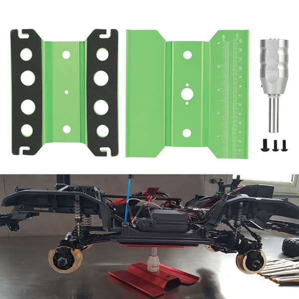 Rotationsreparationsstations-samleplatform-arbejdsstander til 1/8 1/10 RC-modelbil (grøn)