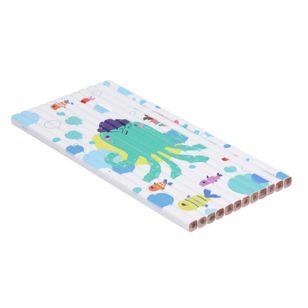 12 stk Puzzle Blyant Jigsaw Design Komfortabel å holde Vakker Praktisk Pålitelig Student DIY-blyant for skolekontor blekksprut