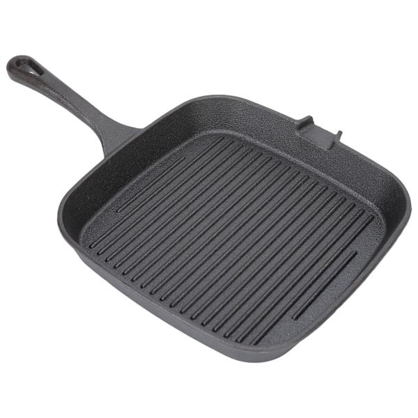 Grillpanne Non-stick design Varmebestandig håndtak Rask varmeledning Jernstripe Stekepanne for Hjemmekjøkken 24cm