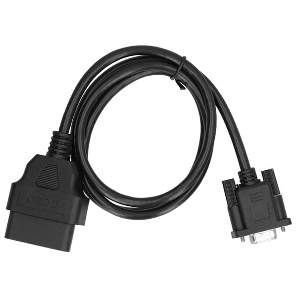 16-pin OBD2 til RS232 DB9 bildiagnose interface adapter forlængerkabel stik
