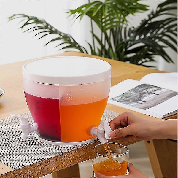 Kjøleskap Kald Vannkoker Med Kran Lemonade Flaske Drikkevare Kaldt Vann Flaske Beholder -GSL 2L vannkoker