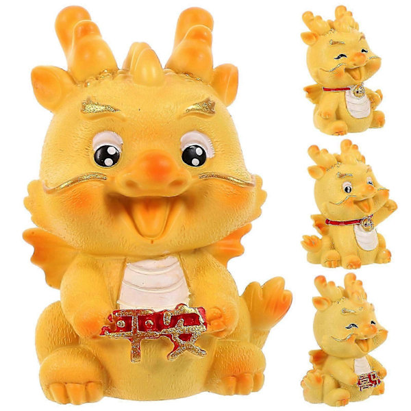 4 st Harts Mini Drakfigur År av Draken Skåp Zodiak Drakfigur