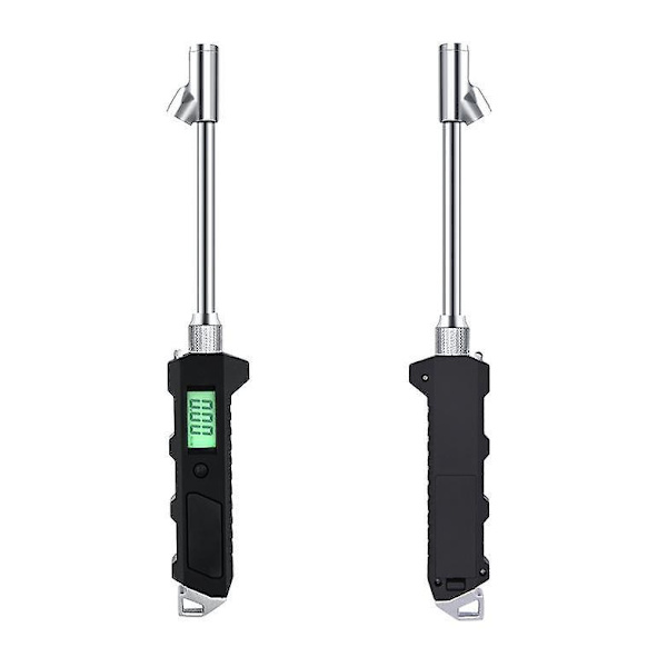 Digital Däcktrycksmätare för Tung Last - 150 Psi, Dubbelhuvud, Rostfritt Stål, Lastbil & Husbil, Bakgrundsbelyst LCD & Ficklampa, Biltillbehör