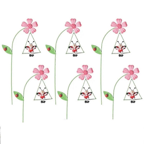 Jern Hageblomster 6 stk Dekorative jern Plantepinner A