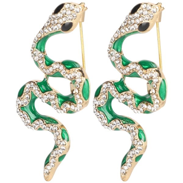 2st Snake Brosch Legering Unisex Kvinnor Män Djurdesign Brosch Badge Bag Skjorta Lapel Pin