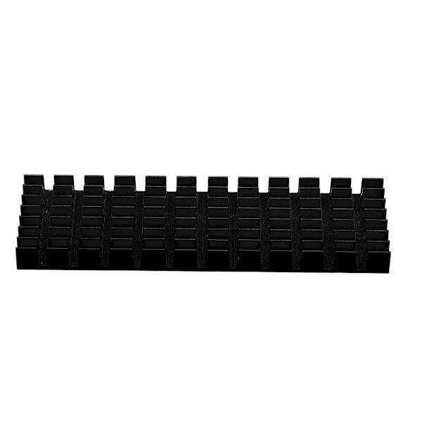 M.2 SSD 2280 PCIE Solid State Drive Heat Sink Cooling Fine 70x22x6mm til desktops Sort