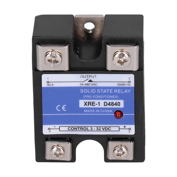 Solid State Relay Enfase Klart Plastdeksel XRE‑1 D4840 Elektroniske Komponenter