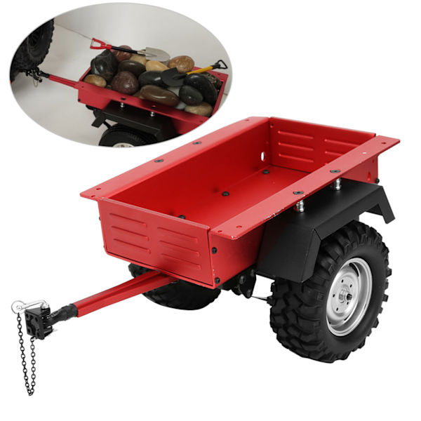 Aluminiumlegering Trailer Bil Hög Simulering RC Bilfordon Modell Barnleksak Röd