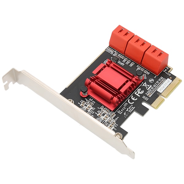 PCIE SATA3.0 -laajennuskortti Plug and Play PCIE 6-porttiseen SATA3.0 -ohjaimen laajennussovitinkortti