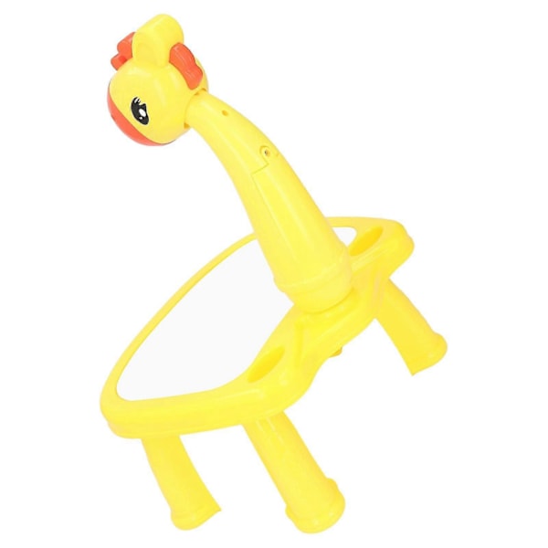 Projektionsritbord Giraff Projektor Multifunktionellt Målningsmusikbord Barn Tidig Utbildning Leksak Gul Zekai