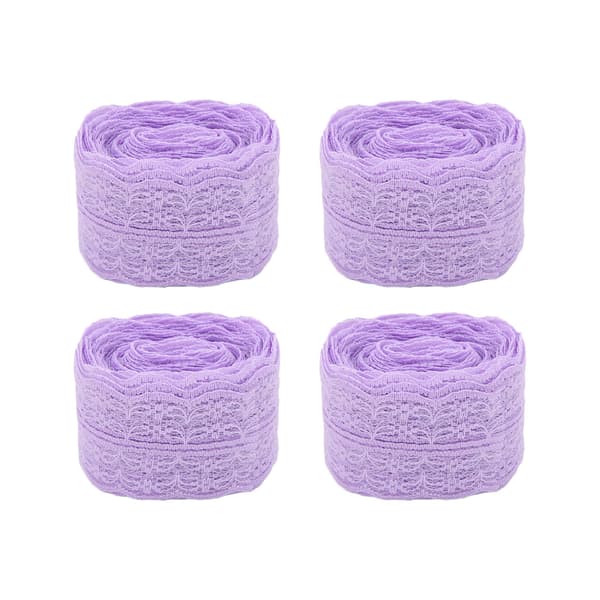 4 stk. blondebånd i nylon, retro DIY dekorative tilbehør til gaveindpakning, lilla