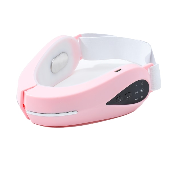 V Face Shaping Massager Bluetooth Fjärrkontroll Double Chin Reducer Smart Face Lifting Machine for Home Pink