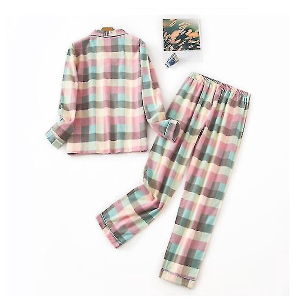 Koselig Flanell Pyjamassett - Dame Nattøy for Høst/Vinter M rosa
